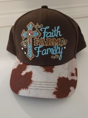 Faith Farm Family Brown Cross Cap
